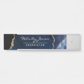 Schuine en goudgrijze stenen deur deurbordje (Voorkant)