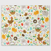 Schuine en kleurrijke paassymbolen naadloos patroo cadeaupapier (Vlak)