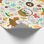 Schuine en kleurrijke paassymbolen naadloos patroo cadeaupapier (Hoek)