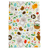 Schuine en kleurrijke paassymbolen naadloos patroo medium cadeauzakje (Achterkant)