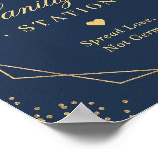 Schuine gouden marine Bourgogne Poster (Hoek)