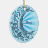Schuine Halve Maan Keramisch Ornament (Rechts)