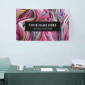 Schuine handspun textuurroze foto II Spandoek (Beurs)