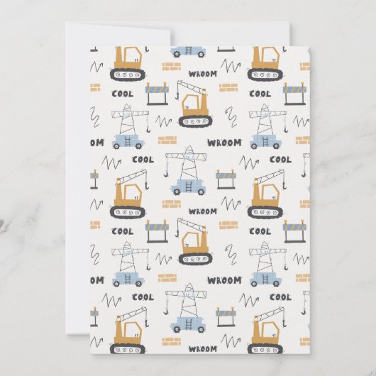 Schuine kraan Kinder elke zondag Bedankkaart (Achterkant)