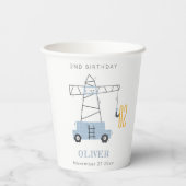 Schuine kraan Kinder elke zondag Papieren Bekers (Achterkant)