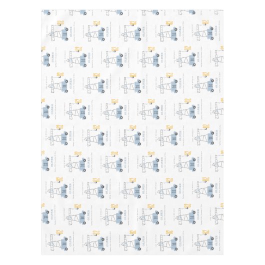 Schuine kraan Kinder elke zondag Tafelkleed (Voorkant)