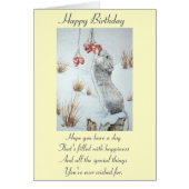 Schuine muis en rode bessen sneeuwen (Voorkant)