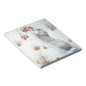 Schuine muis en rode bessen sneeuwen notitieblok (Schuin)