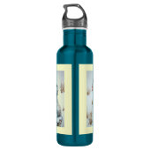 Schuine muis en rode bessen sneeuwen waterfles (Achterkant)