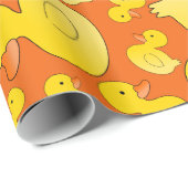 Schuine oranje rubbereenden cadeaupapier (Rol Hoek)