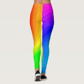 Schuine regenboogkleurpatroon leggings (Achterkant)
