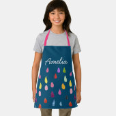 Schuine regendruppels, kleurrijke kinder kunst of  schort (Insitu)