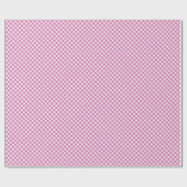 Schuine roze en witte gingham cadeaupapier (Vlak)