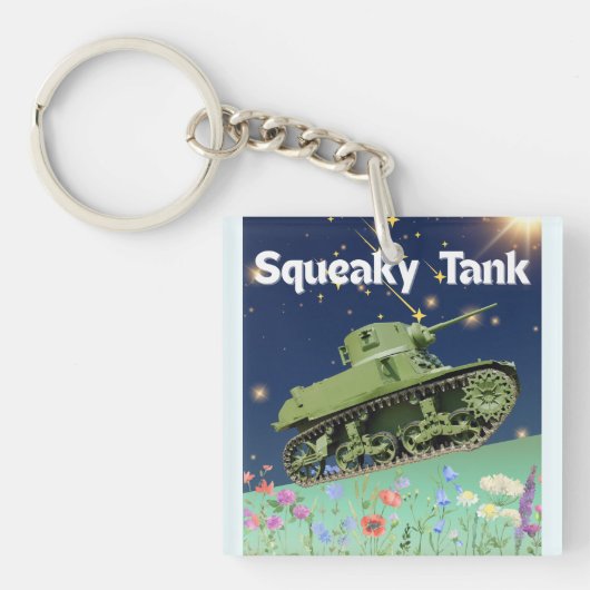 schuine tank sleutelhanger (voorkant)