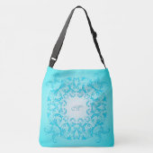 Schuine textuur van de gradiëntbarok van Turquoise Crossbody Tas (Achterkant)