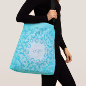 Schuine textuur van de gradiëntbarok van Turquoise Crossbody Tas (Dichtbij)