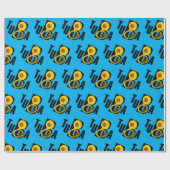 schuine tuba tekst cadeaupapier (Vlak)