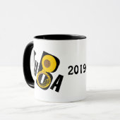 schuine tuba tekst mok (Voorkant links)