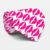 Schuine witte roze kissenpatroon stropdas (Opgerold)