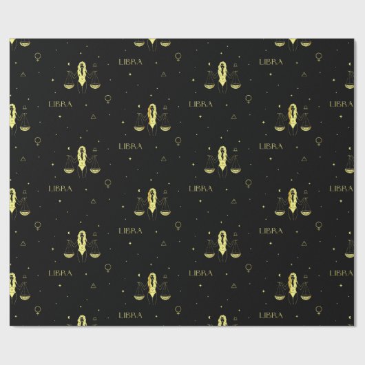 Schuine zodiale horoscoopsterbordgradiënt cadeaupapier (Vlak)