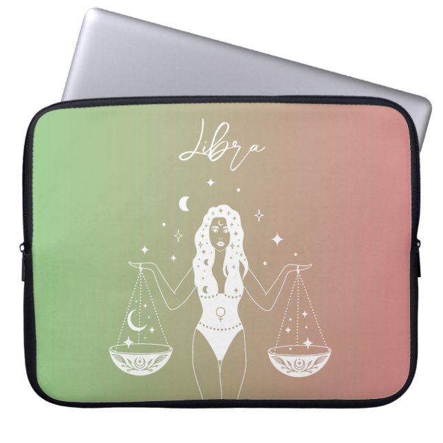 Schuine zodiale horoscoopsterbordgradiënt laptop sleeve (Voorkant)