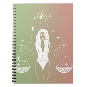 Schuine zodiale horoscoopsterbordgradiënt notitieboek