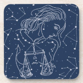 Schuine zodiale tekening bier onderzetter (Voorkant)