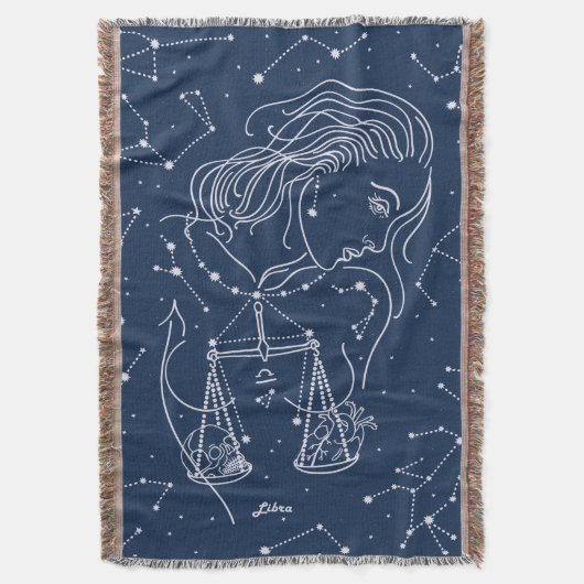 Schuine zodiale tekening deken (Voorkant Verticaal)