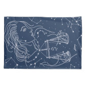 Schuine zodiale tekening kussensloop (Achterkant)