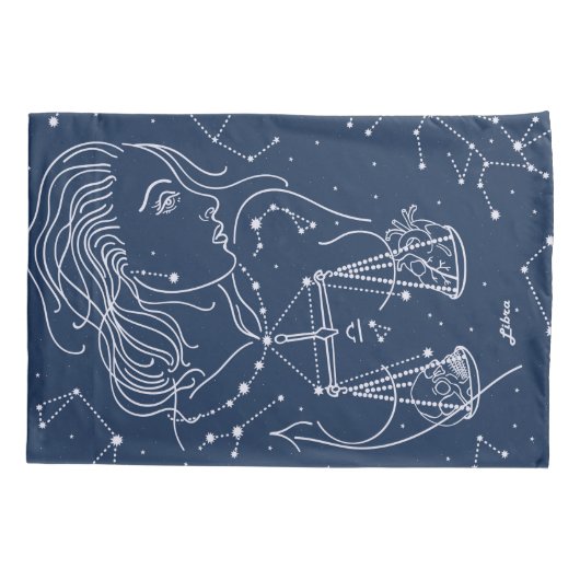 Schuine zodiale tekening kussensloop (Achterkant)