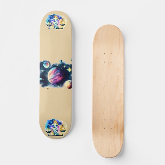 Schuine zodiale tekening persoonlijk skateboard (Voorkant)