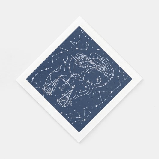 Schuine zodiale tekening servet (Hoek)