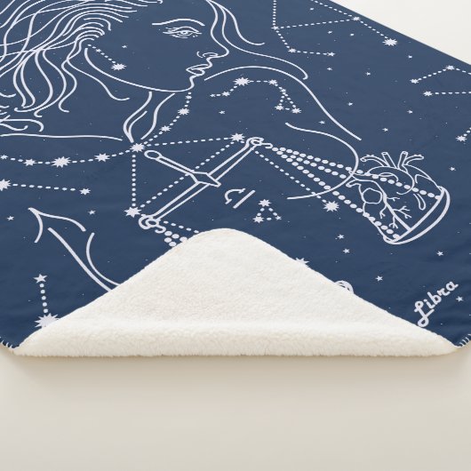 Schuine zodiale tekening sherpa deken (3/4)