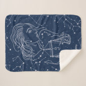 Schuine zodiale tekening sherpa deken (Voorkant (horizontaal))