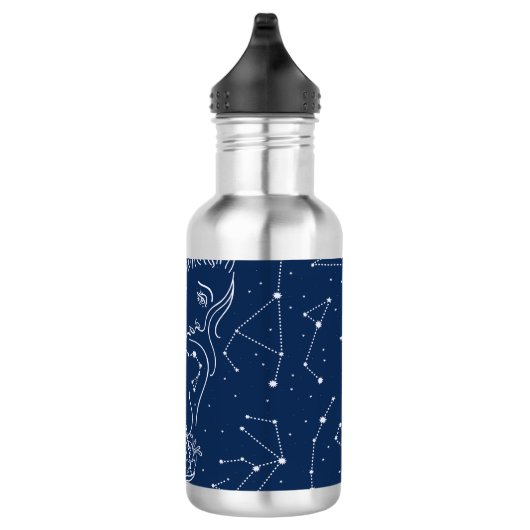 Schuine zodiale tekening waterfles  (Rechts)