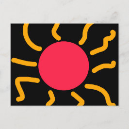 Schuine zon briefkaart