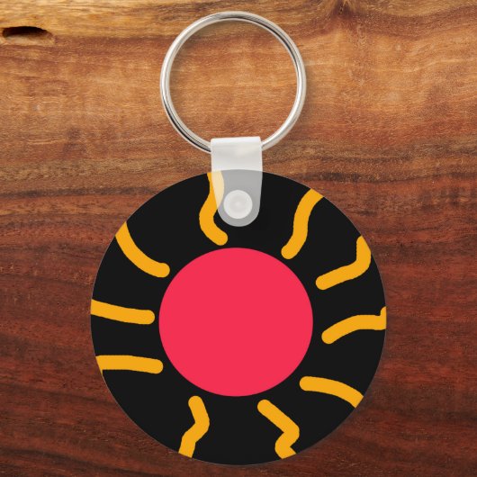 Schuine zon sleutelhanger (Voorkant)