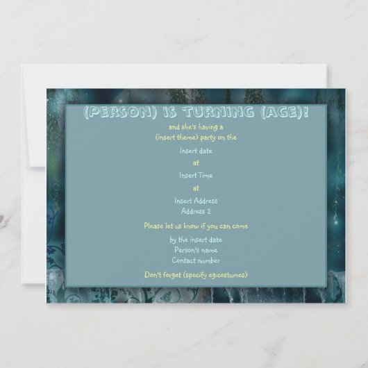 Schuingeheime ruimtetuin kaart (Achterkant)