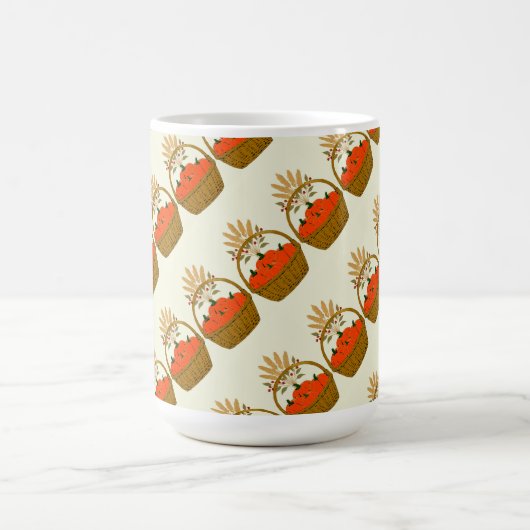 🎃 **Schuinstaande Pompoen & Tarwe Mok** Koffiemok (Center)