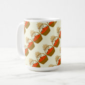 🎃 **Schuinstaande Pompoen & Tarwe Mok** Koffiemok (Voorkant links)