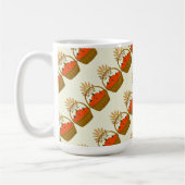 🎃 **Schuinstaande Pompoen & Tarwe Mok** Koffiemok (Links)