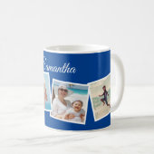 Schuintrekken 4 Foto Collage Aangepaste Aangepaste Koffiemok (Voorkant rechts)