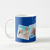 Schuintrekken 4 Foto Collage Aangepaste Aangepaste Koffiemok (Links)