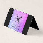 Schuintrekken en Comb Elegant Lux Glitter Visitekaartje (Voorkant)