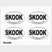 schuintrekken ovale sticker (Vel)