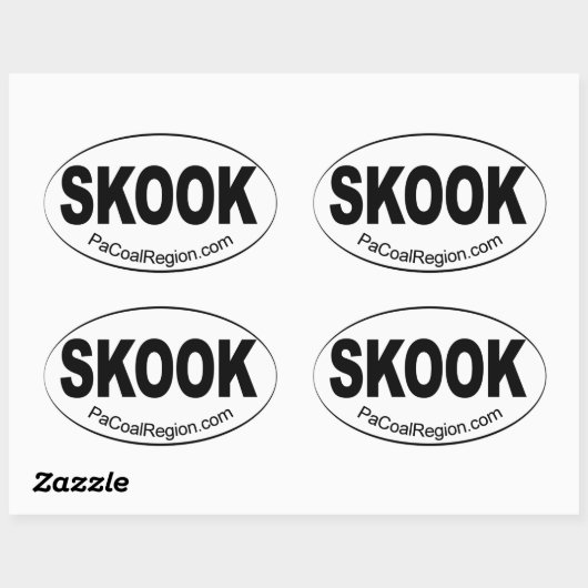 schuintrekken ovale sticker (Vel)