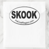 schuintrekken ovale sticker (Tas)