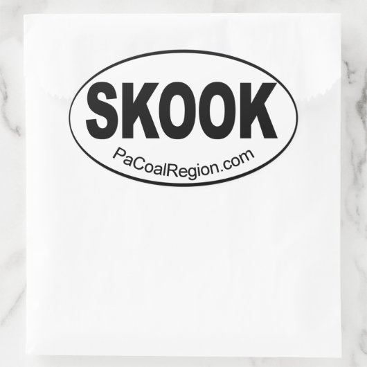 schuintrekken ovale sticker (Tas)