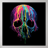 Schuintrekkleuren zwart licht poster (Voorkant)