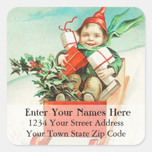  schuiven met het label Cadeaus-adres